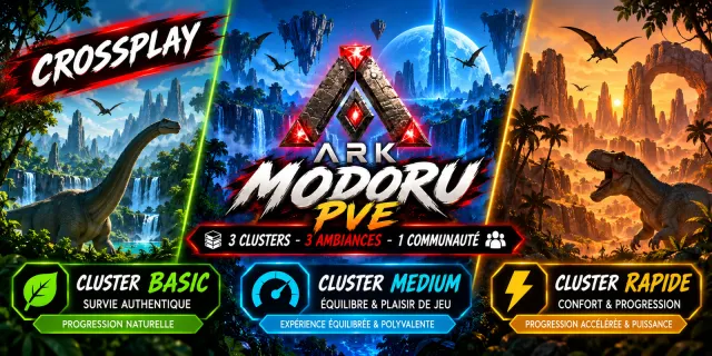 Bannière de ARK MODORU FR | 3 CLUSTERS